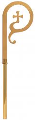  Bishop Crozier/Staff - Satin Brass - 72\" Ht 