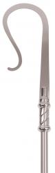  Bishop Crozier/Staff - Satin Crook - Silver Plated - Polished Decorative Nodes - 71\" Ht 