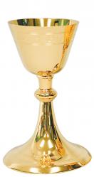  Chalice - Engraved \"Hic est Enim Calix Sanguines\" - 8 Oz - 8 1/4\" Ht 