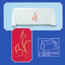  Laudian Frontal w/Flames/Dove Design - 96\" (100% Poly) 