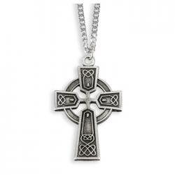  PEWTER CELTIC CROSS PENDANT 