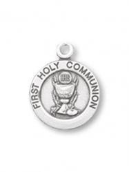  PEWTER FIRST COMMUNION ROUND PENDANT 