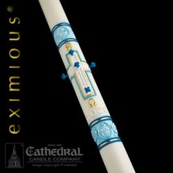  The \"Most Holy Rosary\" Eximious Paschal Candle - 1-15/16 x 39 - #4 