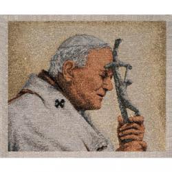  Saint Pope John Paul II & Cross Banner/Tapestry 