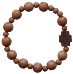  Rosary Bracelet w/Jujube Wood Bead 