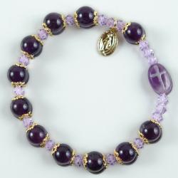  Rosary Bracelet w/Amethyst Bead 