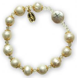  Rosary Bracelet w/Pearl Bead 