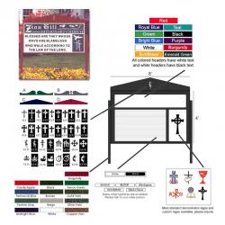  \"Crown Guardian\" Single or Double Face Outdoor Church Sign Without Vandel Guard 