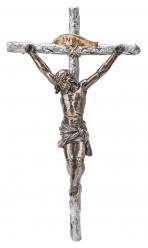  Veronese Crucifix w/Pewter Style Cross & Bronze Corpus, 16\" Ht 