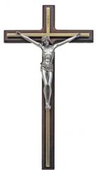  Crucifix With a Wood Cross and a Gold-Colored Metal Cross on Top 