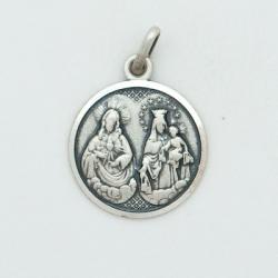  Sterling Silver Medium Round Scapular Medal 