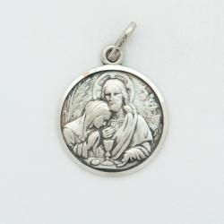  Sterling Silver Medium Round 1st Communion Medal 