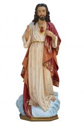  Sacred Heart Statue in Resin/Marble Composite - 60\"H 