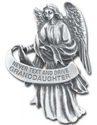  NEVER TEXT AND DRIVE GRANDDAUGHTER GUARDIAN ANGEL VISOR CLIP (3 PC) 