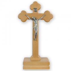 Standing Crucifix in Beech Wood (9\") 