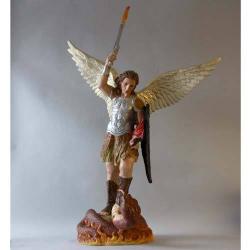  St. Michael the Archangel w/Sword Fire in Fiberglass, 38\"H 