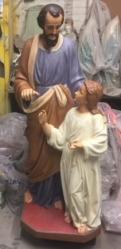  St. Joseph the Worker Statue in Fiberglass, 55\"H 