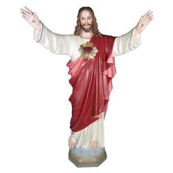  Sacred Heart of Jesus Blessing Statue in Fiberglass, 60\"H 