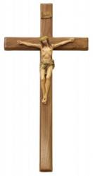  Beveled 20\" Crucifix in Walnut Wood - Angelia Tripi Corpus 