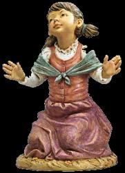  Individual Statue of Nativity Set - Kneeling Girl 