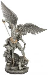  St. Michael the Archangel Statue - Pewter Style Finish, 29\"H 