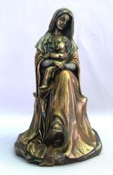  Madonna & Child Statue - Cold-Cast Bronze, 6\"H 