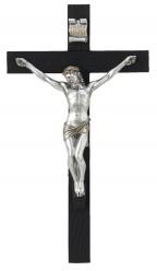  Veronese Crucifix w/Pewter Style Corpus Black Cross, 10\" 