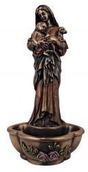  L\'Innocence Holy Water Font by Bouguereau in Hand-Painted Cold-Cast Bronze, 7.5\" 