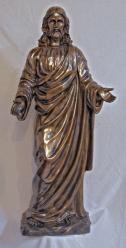  Welcoming Christ Statue in Bronze & Fiberglass, 42\"H 