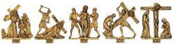  14 Stations/Way of the Cross - Gold Plated - Not Mounted - 7\" Ht x 6\" W 