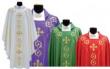  Cross & Embroidery Celebrant Chasuble in Lana Nodo Fabric 