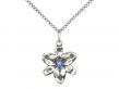  Chastity Neck Medal/Pendant w/Sapphire Stone Only For September 