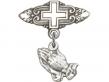  Praying Hands Baby Badge 