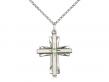  Cross Neck Medal/Pendant w/Peridot Stone Only for August 