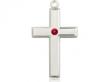  Cross Neck Medal/Pendant w/Ruby Stone Only for July 