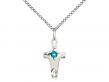  Cross Neck Medal/Pendant w/Zircon Stone Only for December 