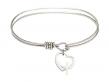  Cross/Heart Charm Bangle Bracelet 