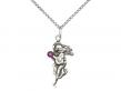  Guardian Angel Neck Medal/Pendant w/Amethyst Stone Only for February 