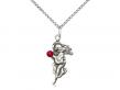  Guardian Angel Neck Medal/Pendant w/Ruby Stone Only for July 