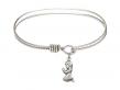  Praying Girl Charm Bangle Bracelet 