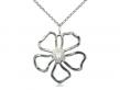  Five Petal Flower Neck Medal/Pendant w/Crystal Stone Only for April 