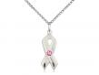  Cancer Awareness Neck Medal/Pendant w/Rose Stone Only for October 