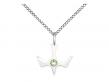  Holy Spirit Neck Medal/Pendant w/Peridot Stone for August 