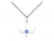  Holy Spirit Neck Medal/Pendant w/Sapphire Stone for September 