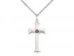  Cross Neck Medal/Pendant w/Amethyst Stone Only for February 