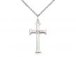  Cross Neck Medal/Pendant w/Light Amethyst Stone Only for June 