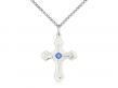  Cross Neck Medal/Pendant w/Sapphire Stone Only for September 