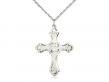  Cross Neck Medal/Pendant w/Crystal Stone Only for April 