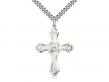  Cross Neck Medal/Pendant w/Peridot Stone Only for August 