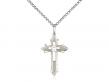  Cross on Cross Neck Medal/Pendant w/Crystal Stone Only for April 